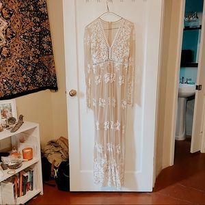White Lace Maxi Dress